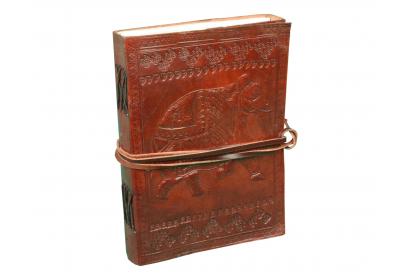 Embossed Fair Trade Handmade Eco Elephant Design  Leather Journal Notebook Blank Book Beautiful embossed book